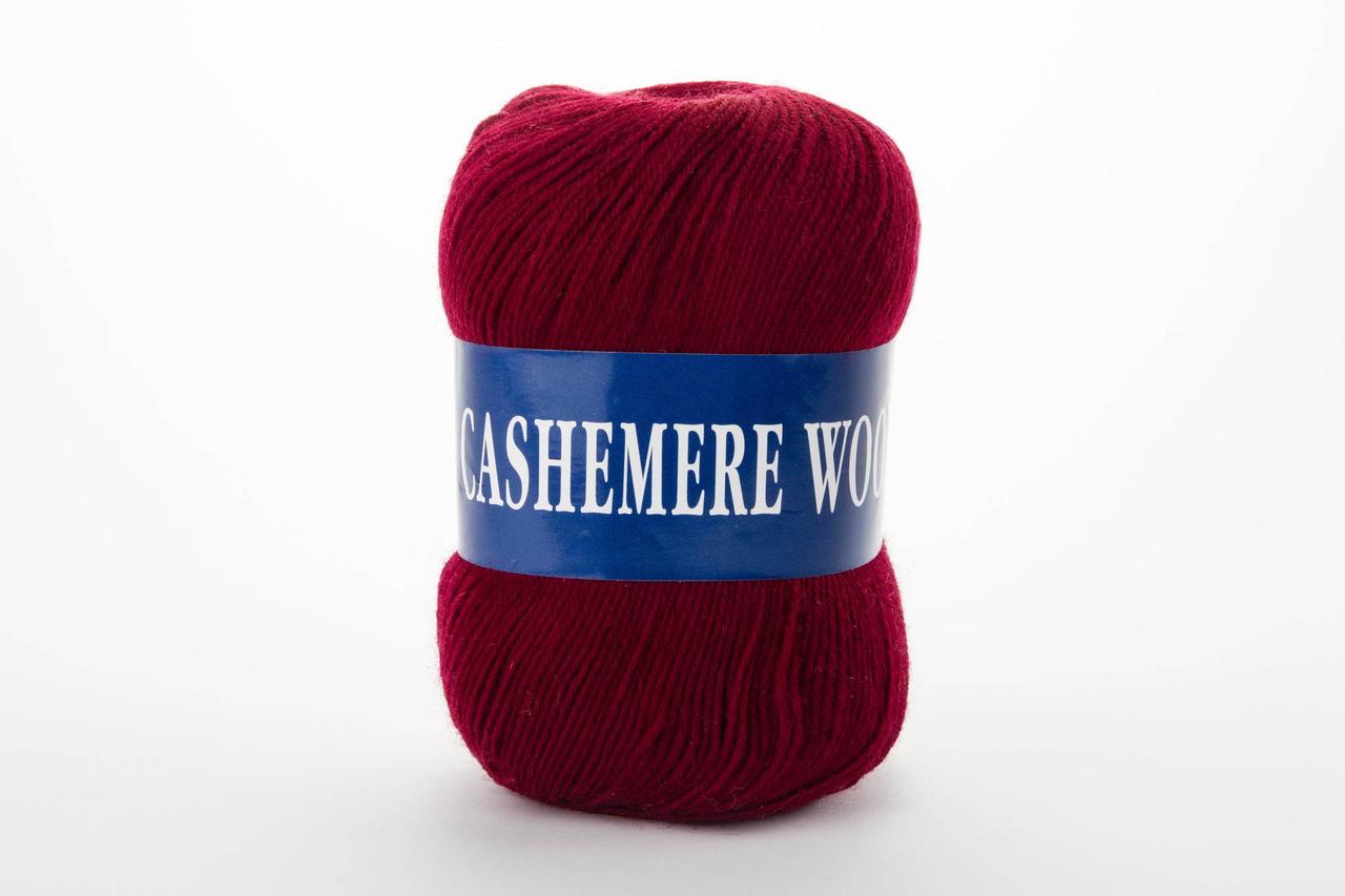 Пряжа кашемірова Lana Cashemere Wool, Color No.1024 бордо