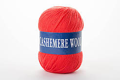 Пряжа кашемірова Lana Cashemere Wool, Color No.1028 яскраво-червоний
