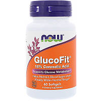 Контроль сахара, GlucoFit, Now Foods, 60 капсул