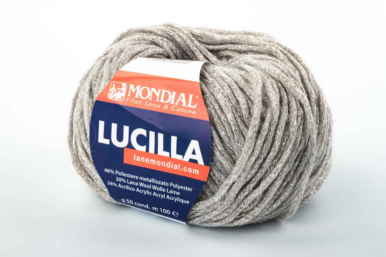 Пряжа Mondial Lucilla 975 срібло