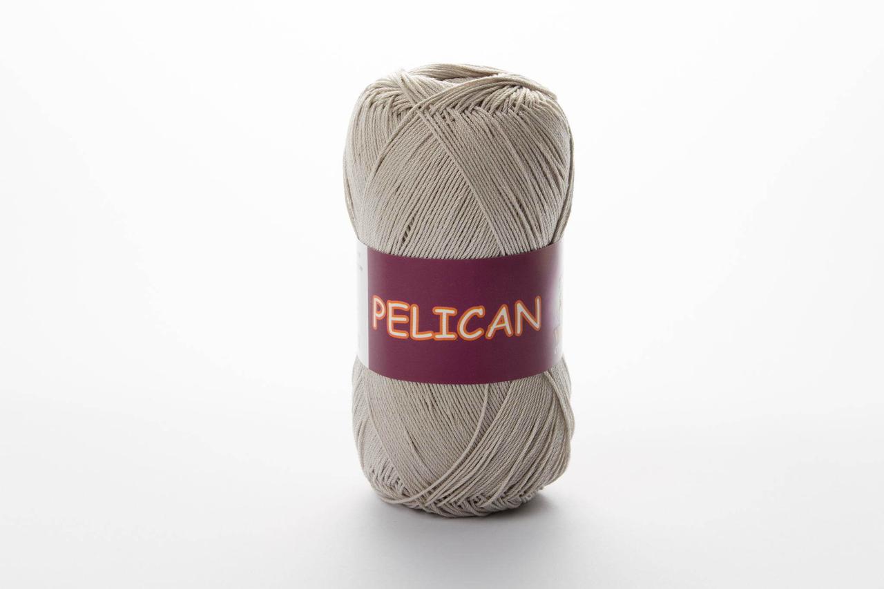 Пряжа бавовняна Vita Cotton Pelican, Color No.3965 світло-сірий