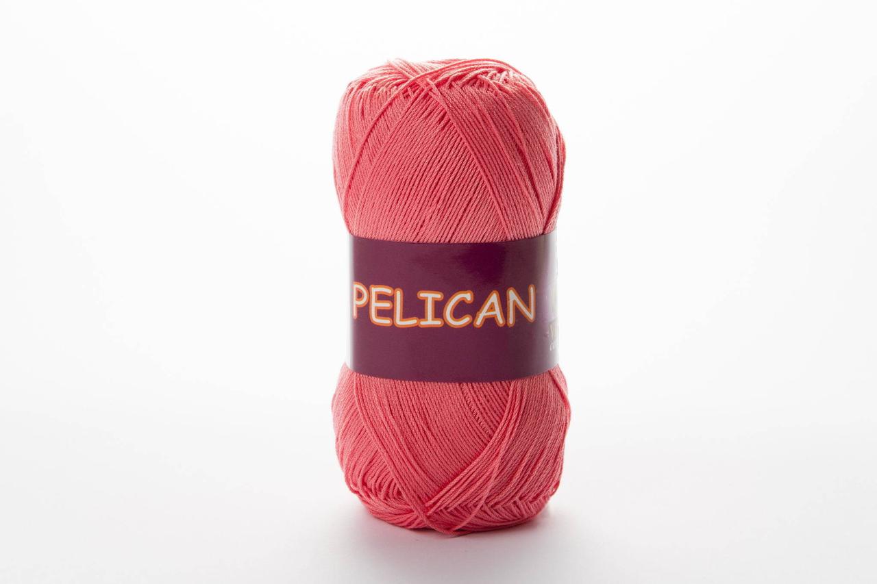 Пряжа бавовняна Vita Cotton Pelican, Color No.3972 яскраво-рожевий