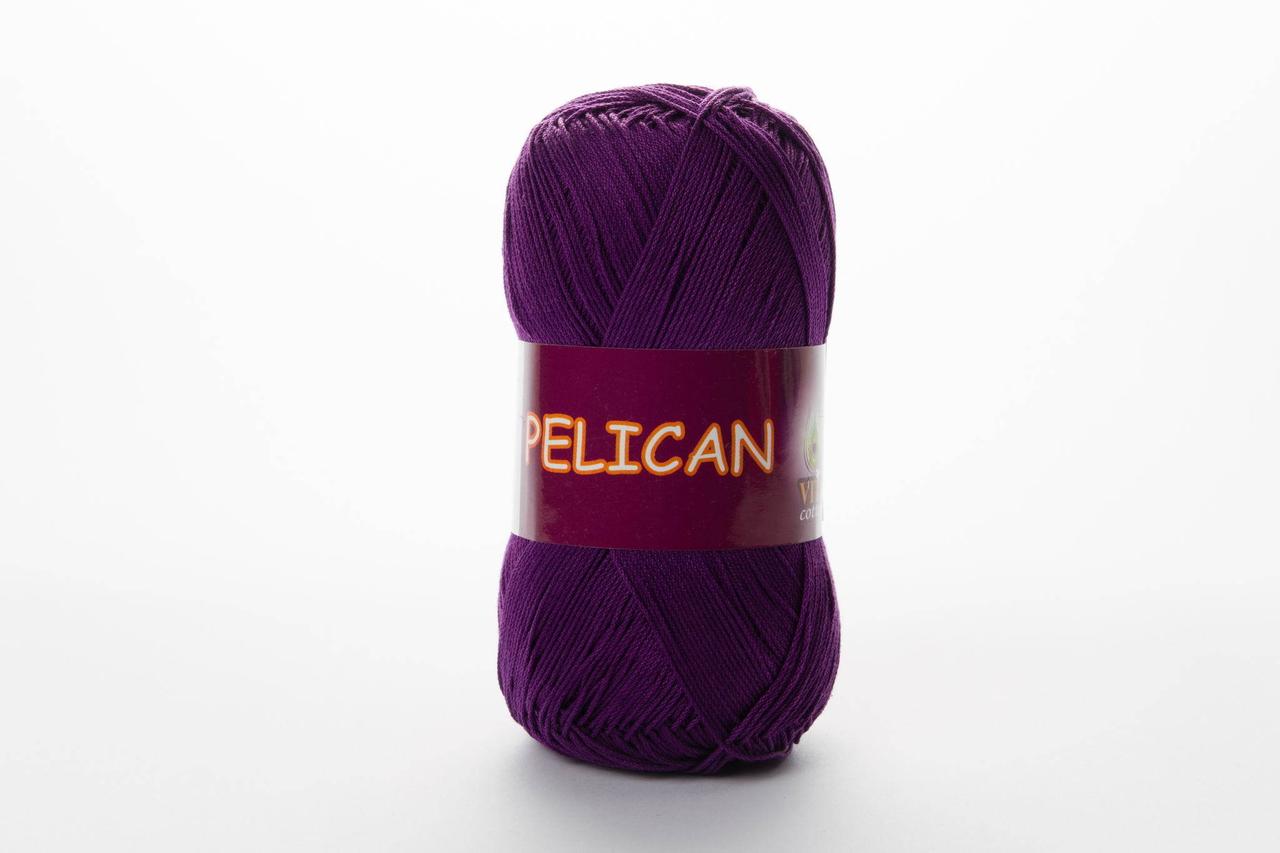 Пряжа бавовняна Vita Cotton Pelican, Color No.3984 темно-бузковий