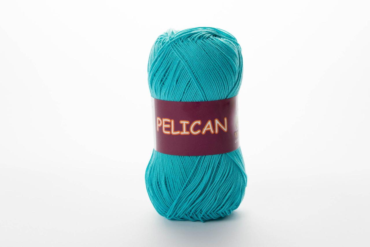 Пряжа бавовняна Vita Cotton Pelican, Color No.3999 зелено-бірюзовий
