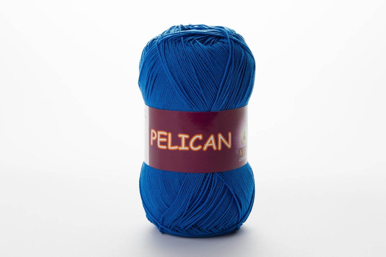 Пряжа бавовняна Vita Cotton Pelican, Color No.4000 яскраво-синя бірюза