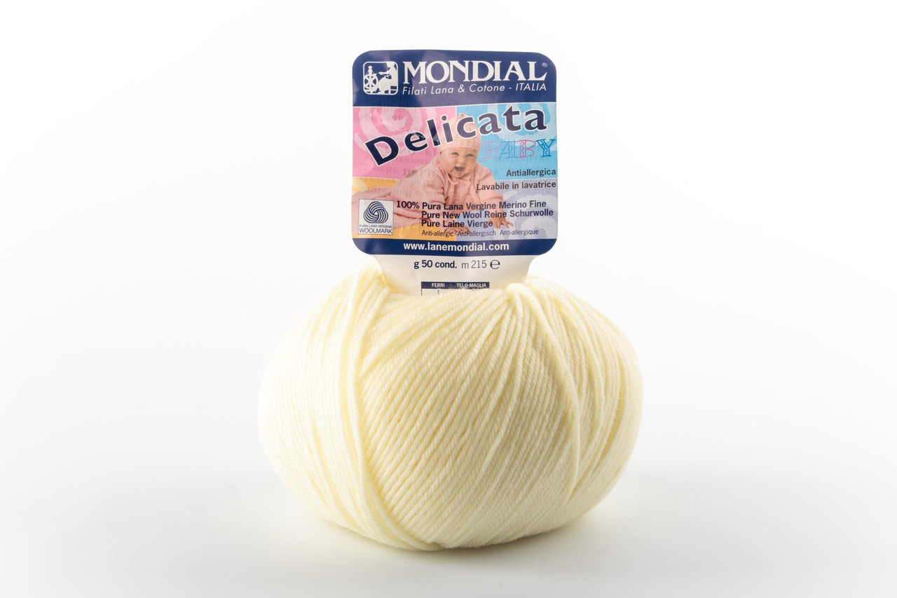 Пряжа Mondial Delicata Baby, Color No.0402 світло-жовтий