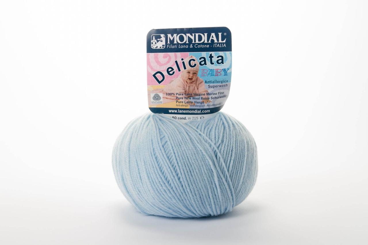 Пряжа Mondial Delicata Baby 0303 блакитний
