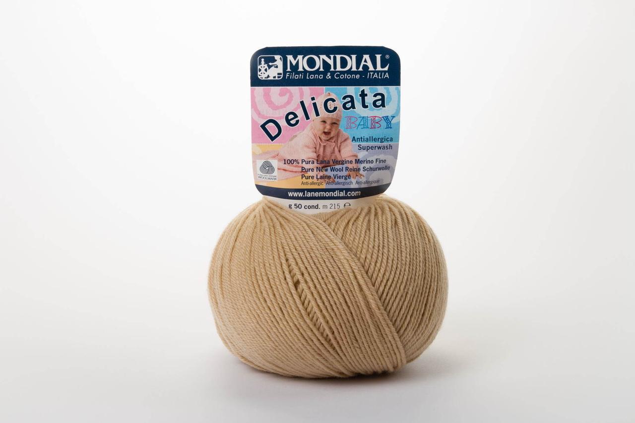 Пряжа Mondial Delicata Baby 0502 беж
