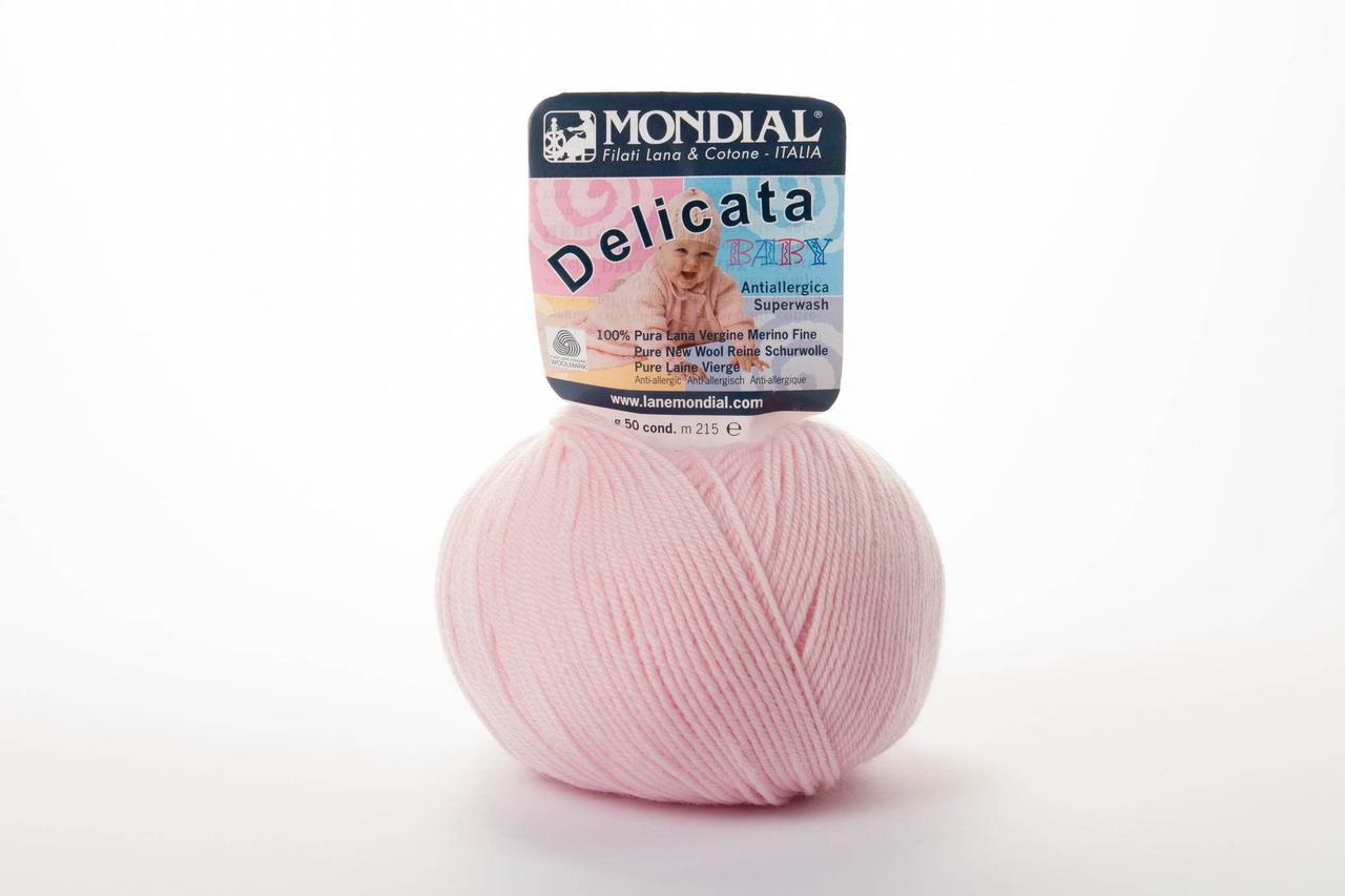 Пряжа Mondial Delicata Baby 0837 блідо-рожевий