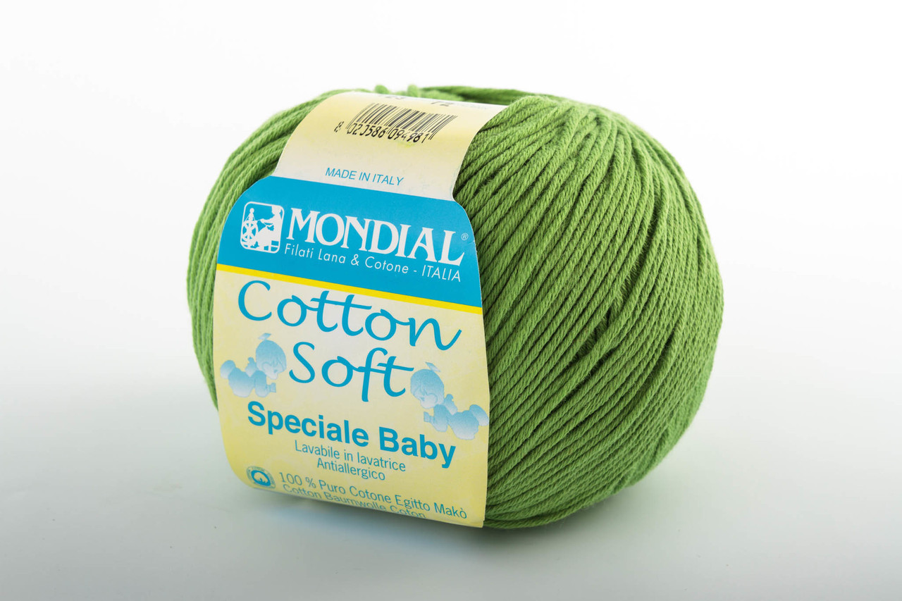 Пряжа Mondial Soft Cotton (Speciale Baby) 0123 салат