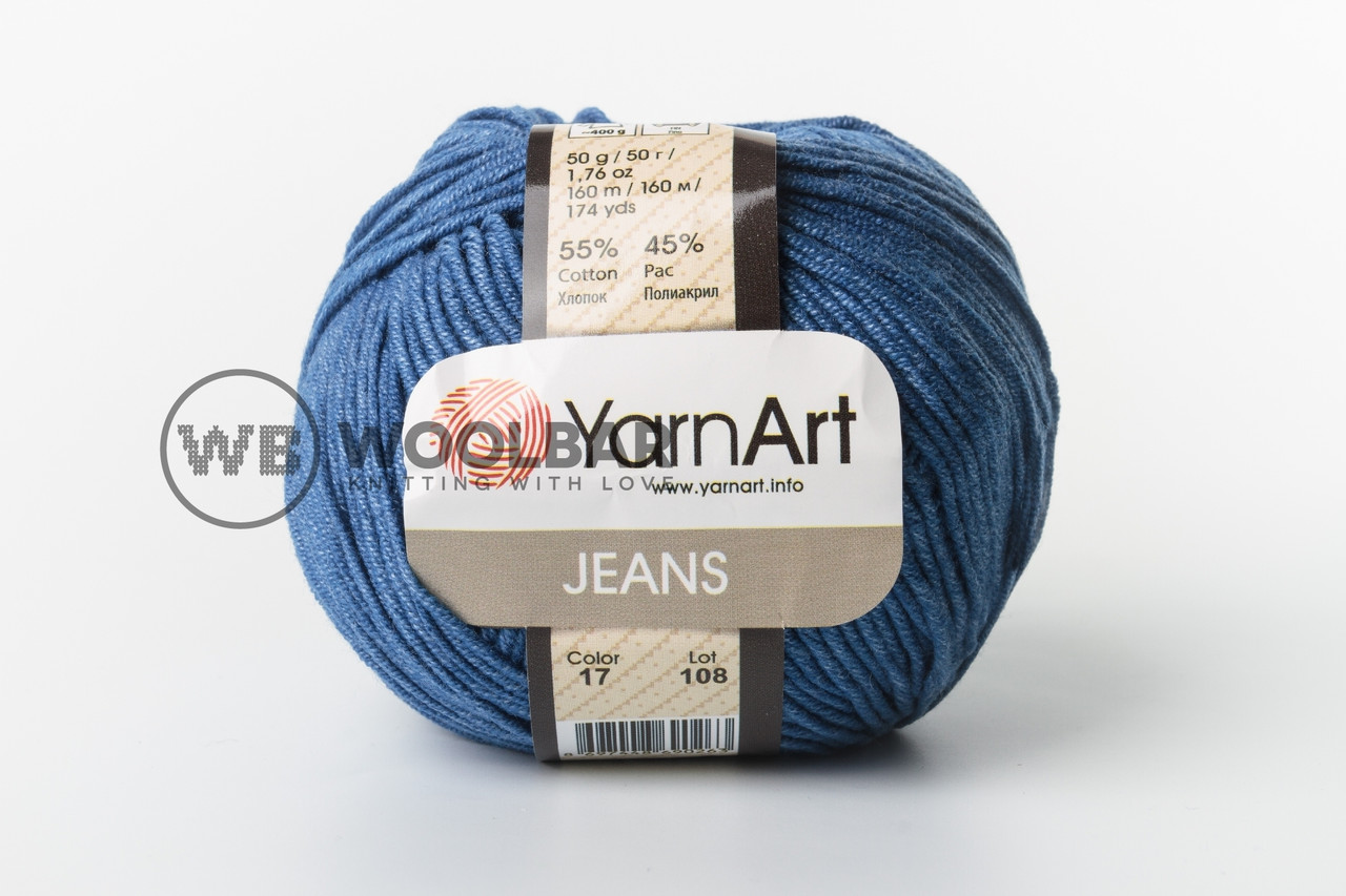 Пряжа YarnArt Jeans 17 синій