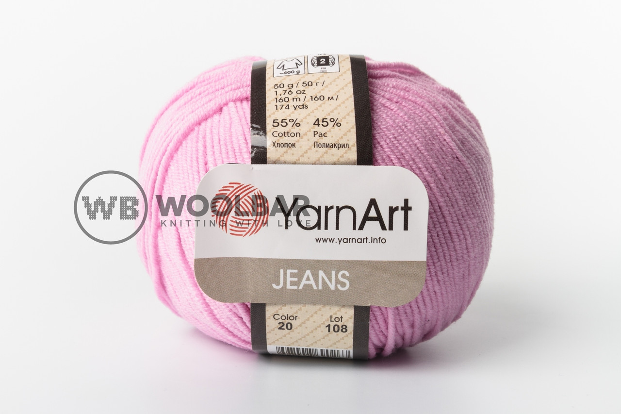 Пряжа YarnArt Jeans 20 рожевий