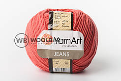 Пряжа YarnArt Jeans 26 яскравий корал