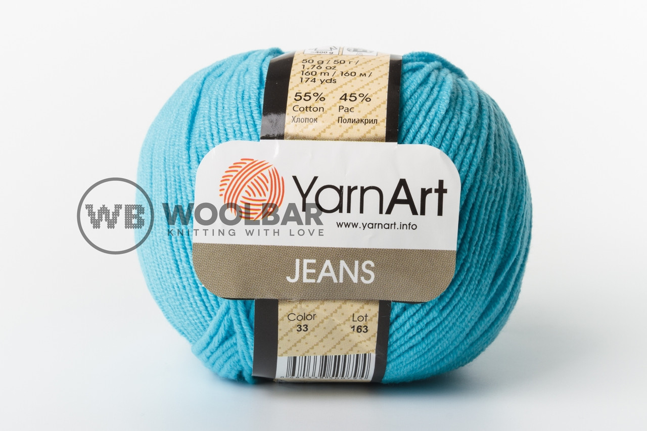 Пряжа YarnArt Jeans 33 бірюза