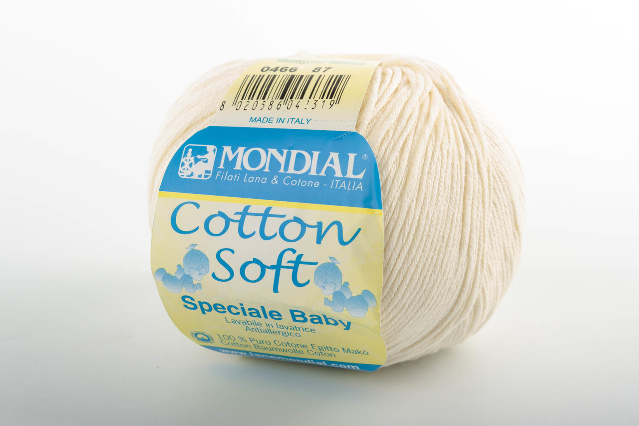 Пряжа Mondial Soft Cotton (Speciale Baby) 0466 молочний