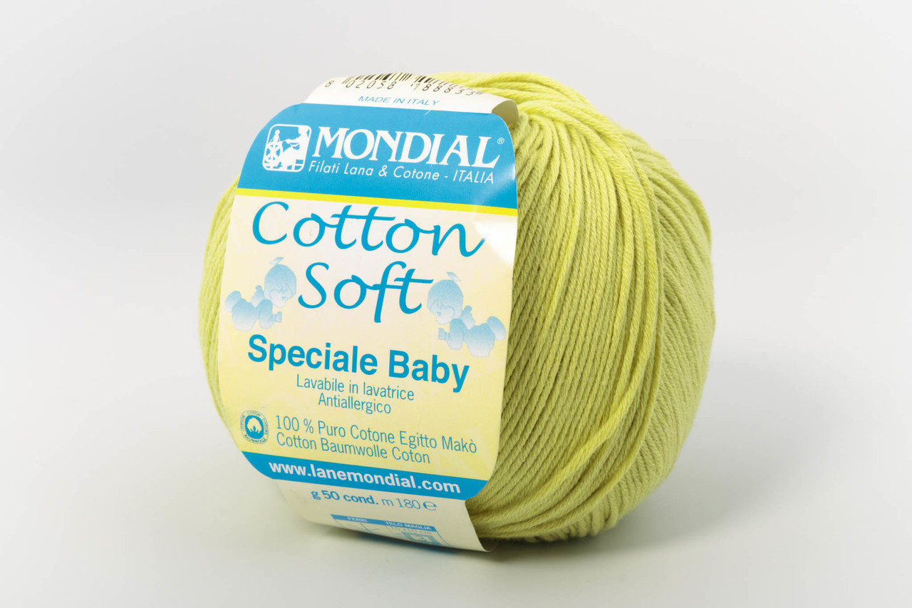 Пряжа Mondial Soft Cotton (Speciale Baby) 0642 салат