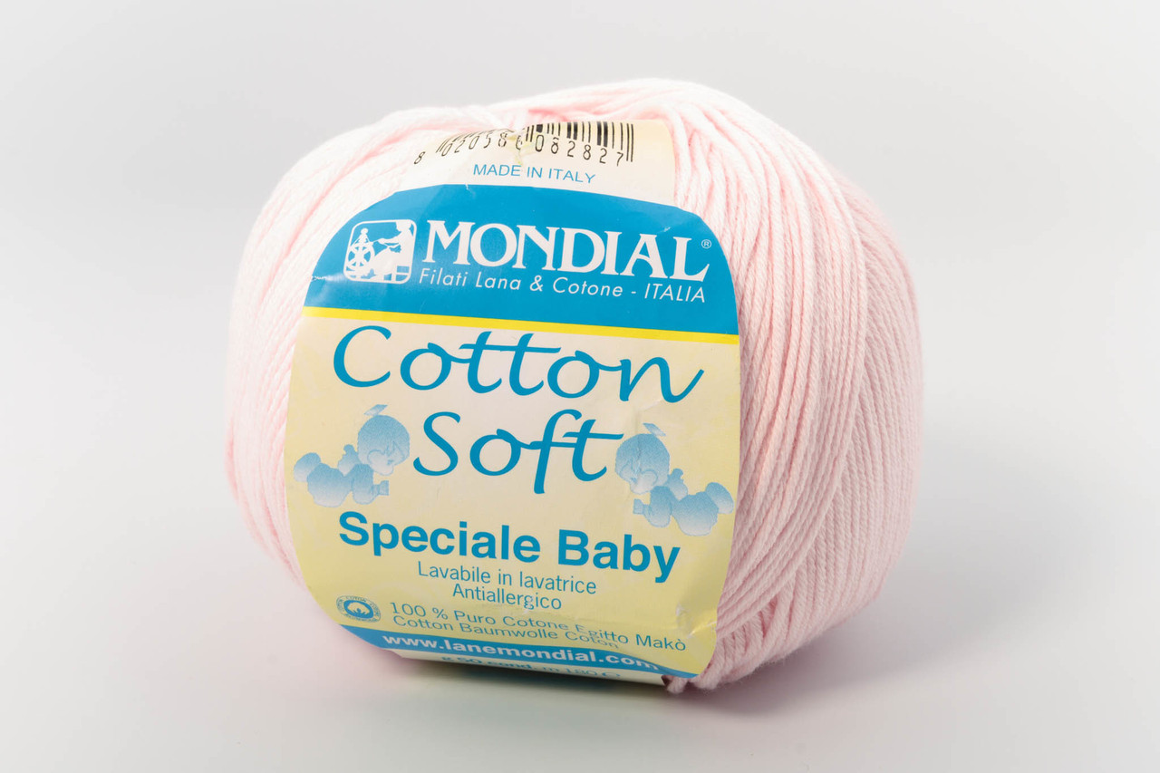Пряжа Mondial Soft Cotton (Speciale Baby) 0906 блідо-рожевий