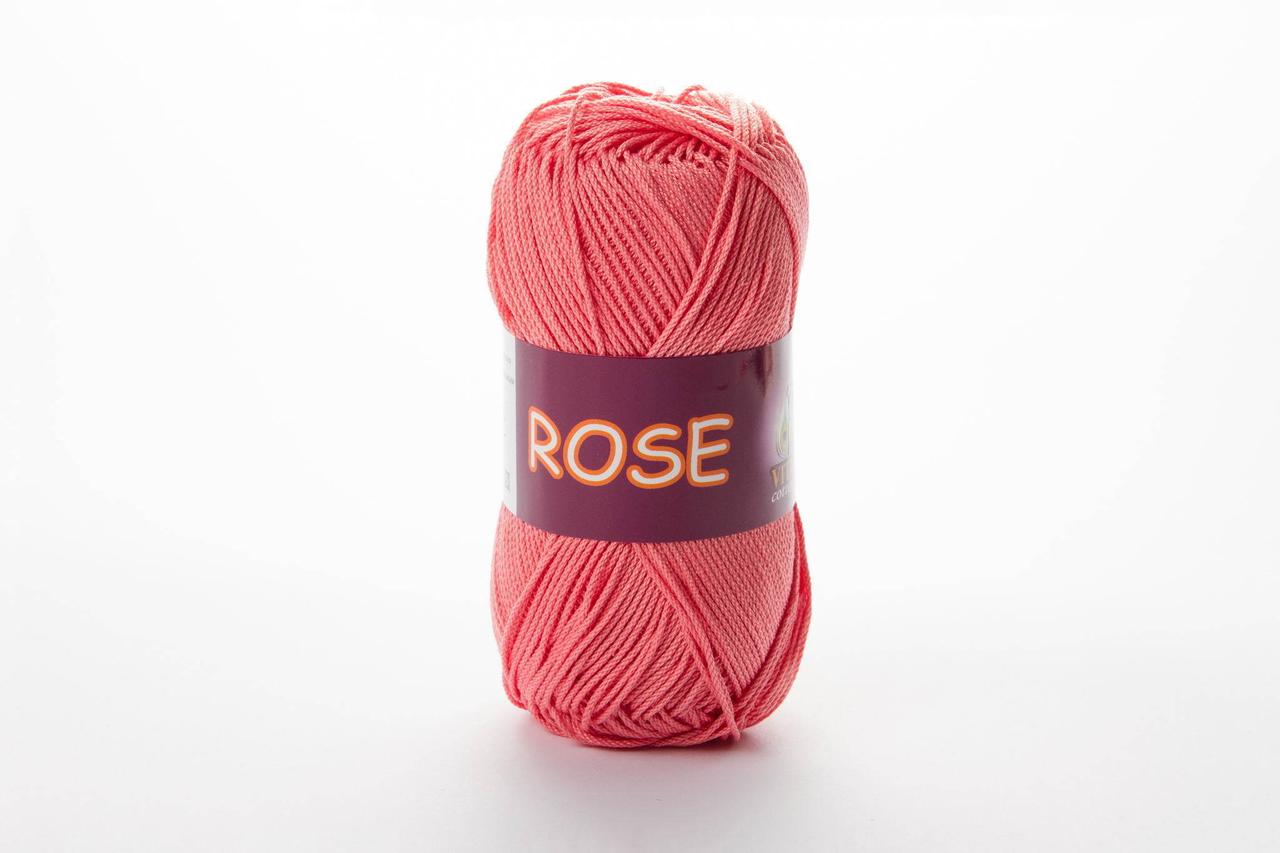Пряжа бавовняна Vita Cotton Rose, Color No.3905 рожевий корал