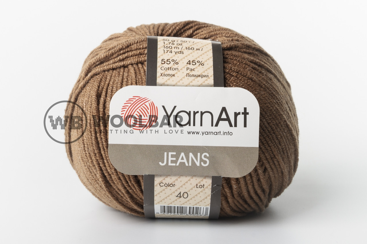 Пряжа YarnArt Jeans 40 коричневий