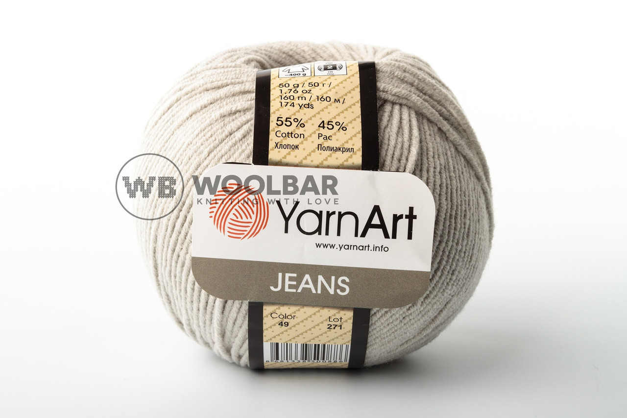 Пряжа YarnArt Jeans 49 сірий
