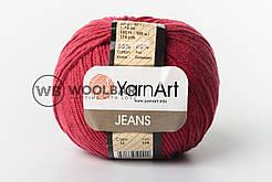 Пряжа YarnArt Jeans 51 бордо