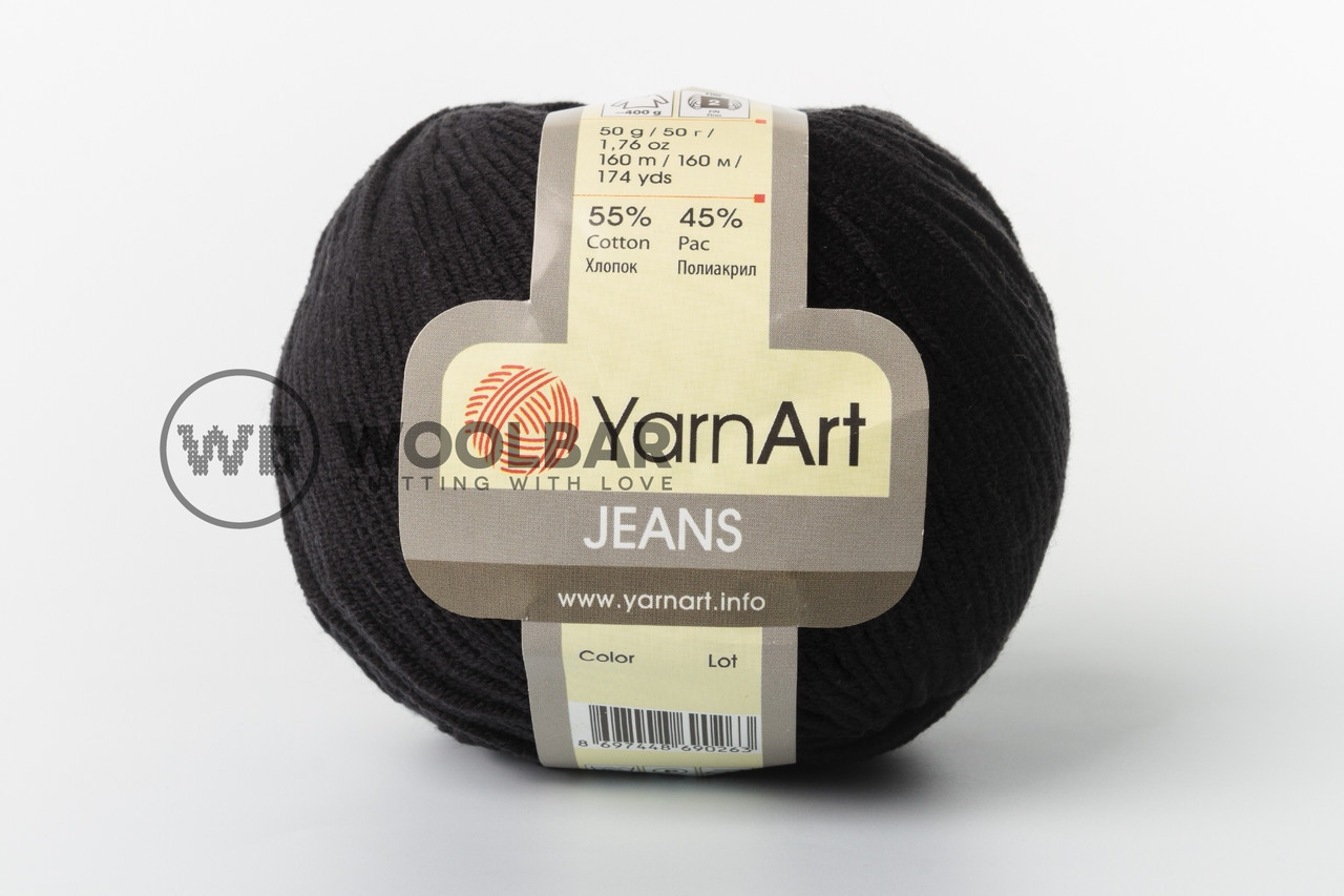 Пряжа YarnArt Jeans 53 чорний
