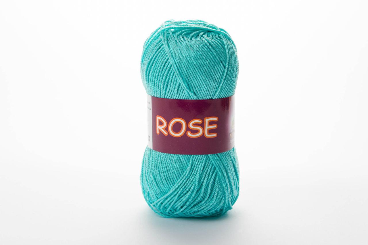 Пряжа бавовняна Vita Cotton Rose, Color No.3909 бірюзово-зелений