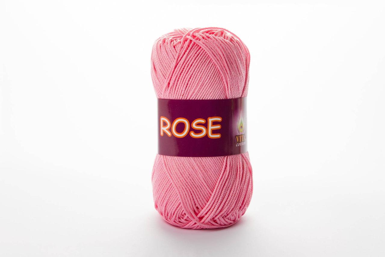 Пряжа бавовняна Vita Cotton Rose, Color No.3933 рожевий