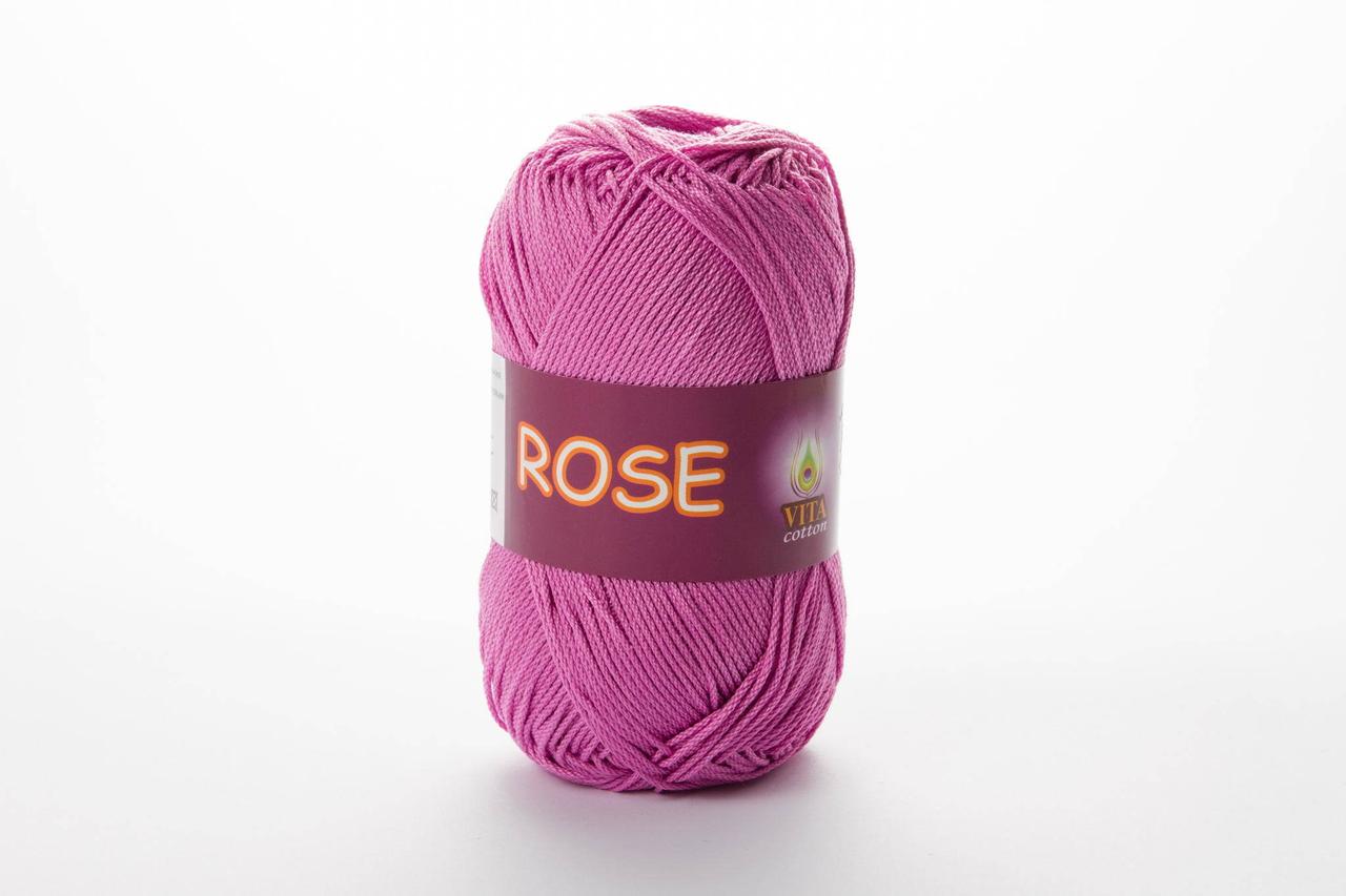 Пряжа бавовняна Vita Cotton Rose, Color No.3934 рожево-бузковий