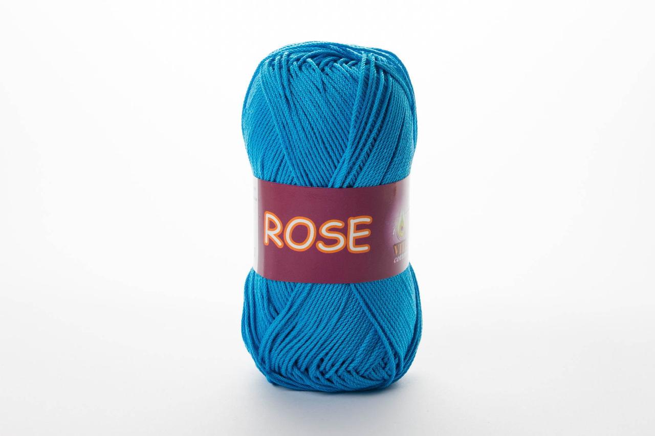 Пряжа бавовняна Vita Cotton Rose, Color No.3937 яскрава бірюза, фото 1
