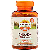 Sundown Naturals, Корица, 1000 мг, 200 капсул