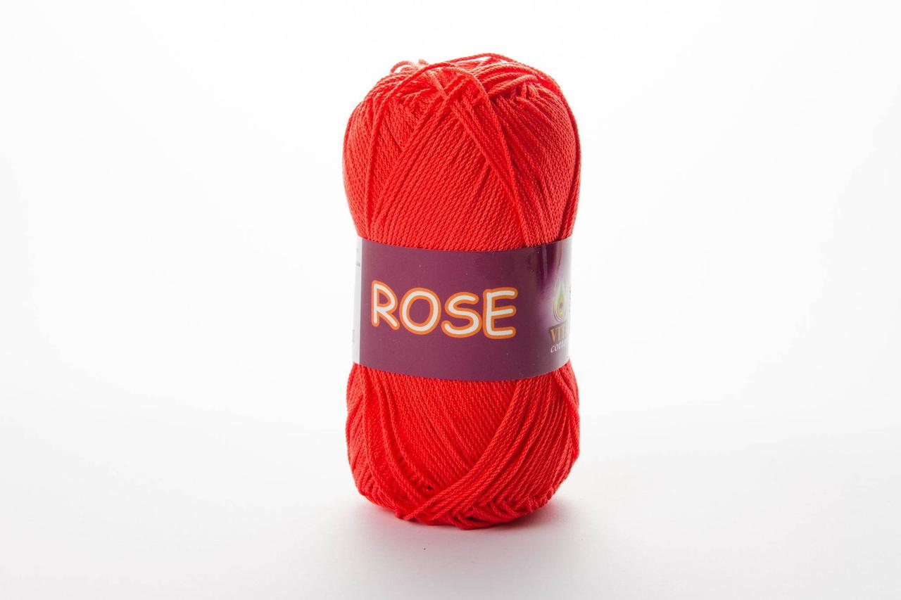 Пряжа бавовняна Vita Cotton Rose, Color No.4252 корал