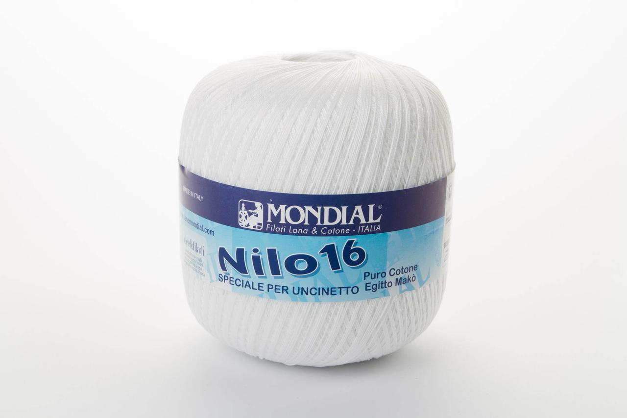 Пряжа Mondial Nilo 16 0100 білий