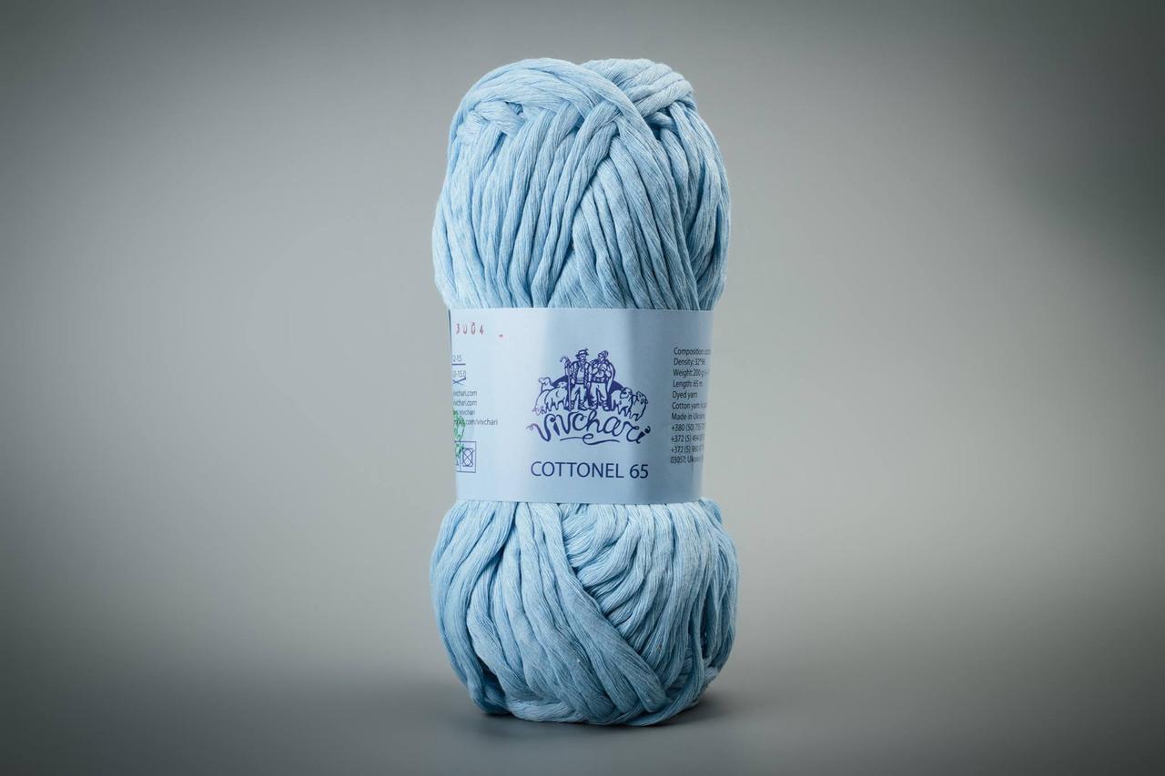 Пряжа Vivchari Cottonel 65 3004 блакитний