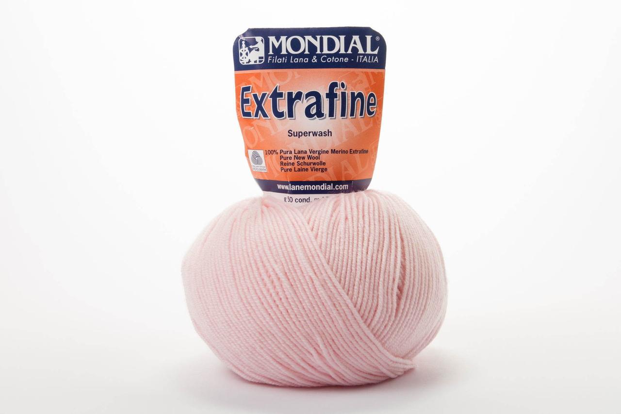 Пряжа Mondial Extrafine Superwash, Color No.0085 блідо-рожевий, фото 1