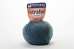 Пряжа Mondial Extrafine Superwash, Color No.0147 темно-сіро-синій