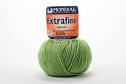 Пряжа Mondial Extrafine Superwash, Color No.0158 зелений