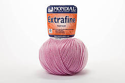 Пряжа Mondial Extrafine Superwash, Color No.0409 світлий бузково-рожевий