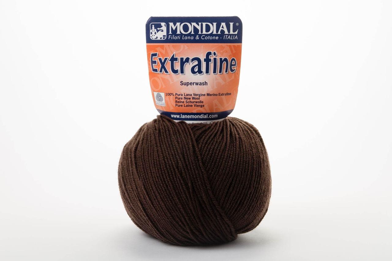 Пряжа Mondial Extrafine Superwash 0550 шоколад