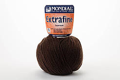 Пряжа Mondial Extrafine Superwash, Color No.0550 шоколад