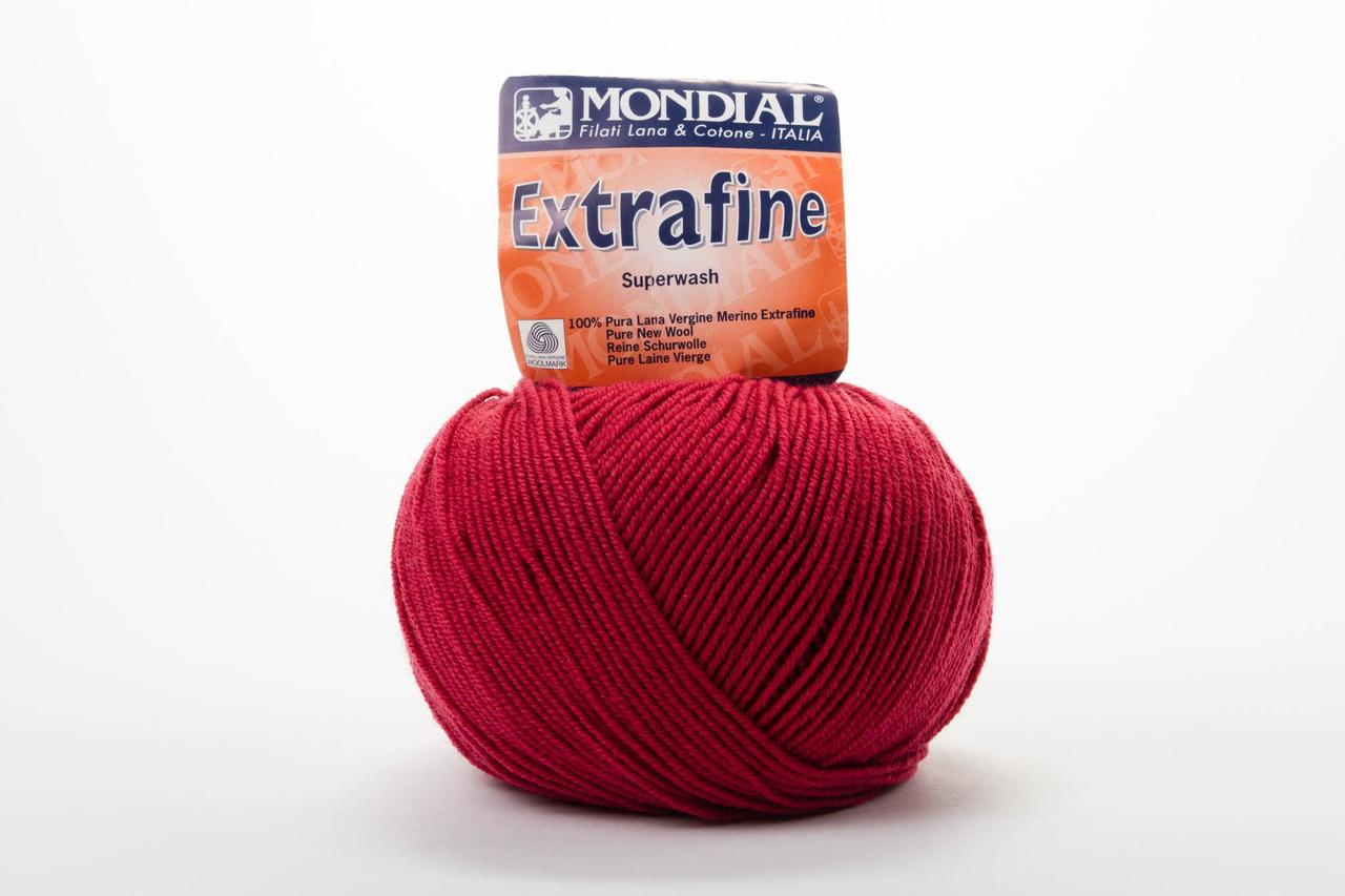 Пряжа Mondial Extrafine Superwash 0753 червоний