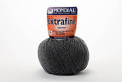 Пряжа Mondial Extrafine Superwash, Color No.0800 темно-сірий