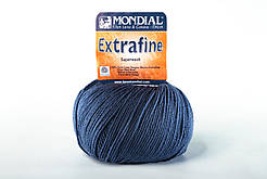 Пряжа Mondial Extrafine Superwash, Color No.0820 синий