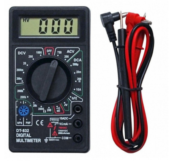 Мультиметр (тестер) Digital DT-832 зі звуковою прозвонкой Чорний (KG-438)