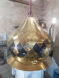Купол круглий золотий з арнаментом, нітрид титану, фото 3