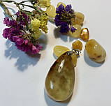 Підвіска (кулон) з бурштину у формі краплі, фото 2