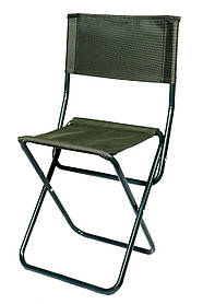 Стілець складаний зі спинкою на природу риболовлю навантаження 80 кг Ranger Desna