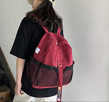 Молодіжні вельветові рюкзаки унісекс, фото 3