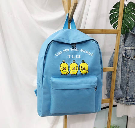 Шкільні тканинні рюкзаки з качечками, фото 1