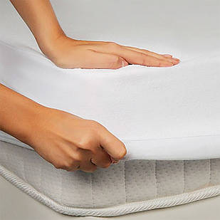 Наматрацник водонепроникний простирадло на гумці анти вода Leleka-Textile 90х200 см